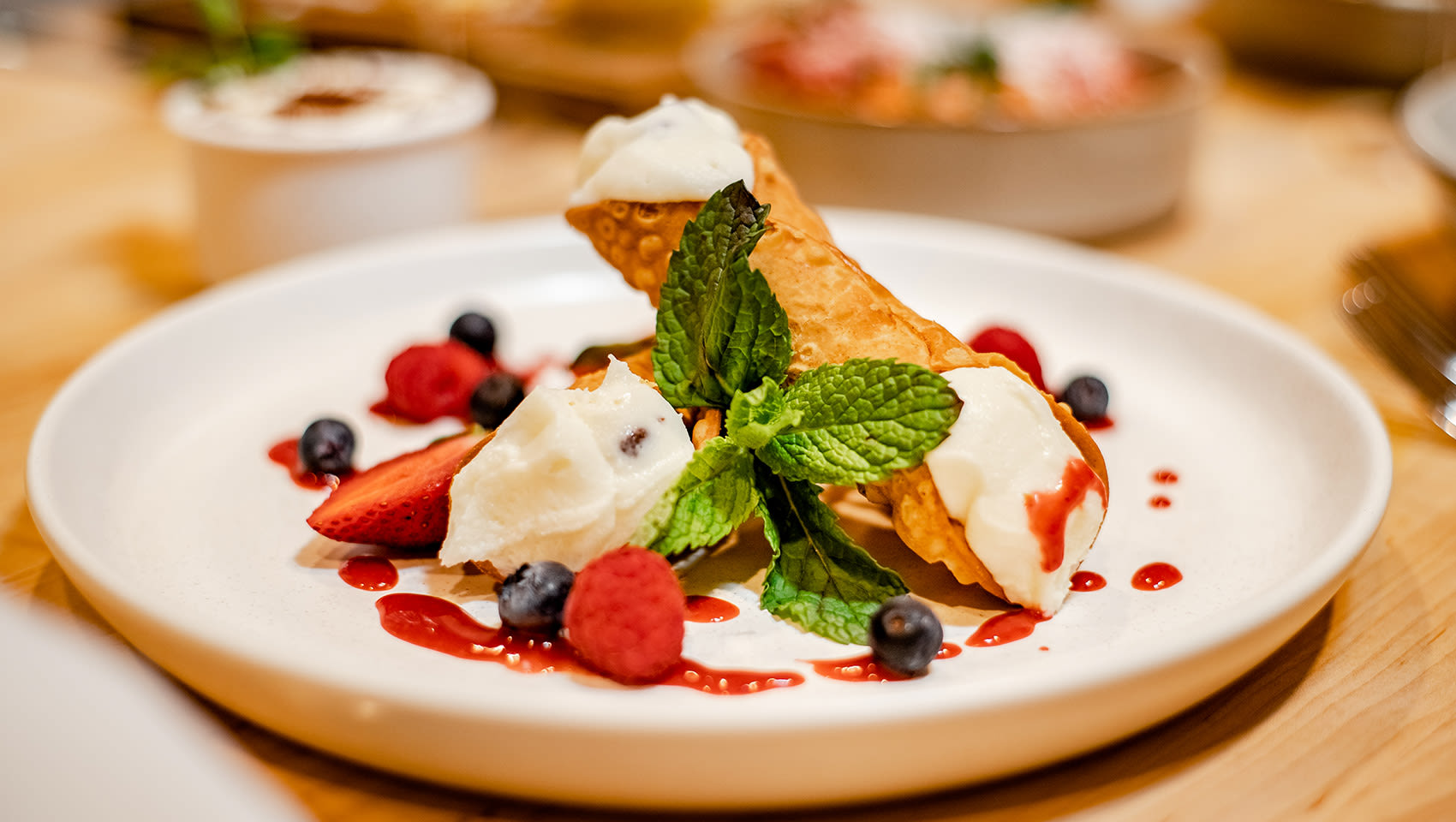 Homemade Italian cannoli in Santa Monica