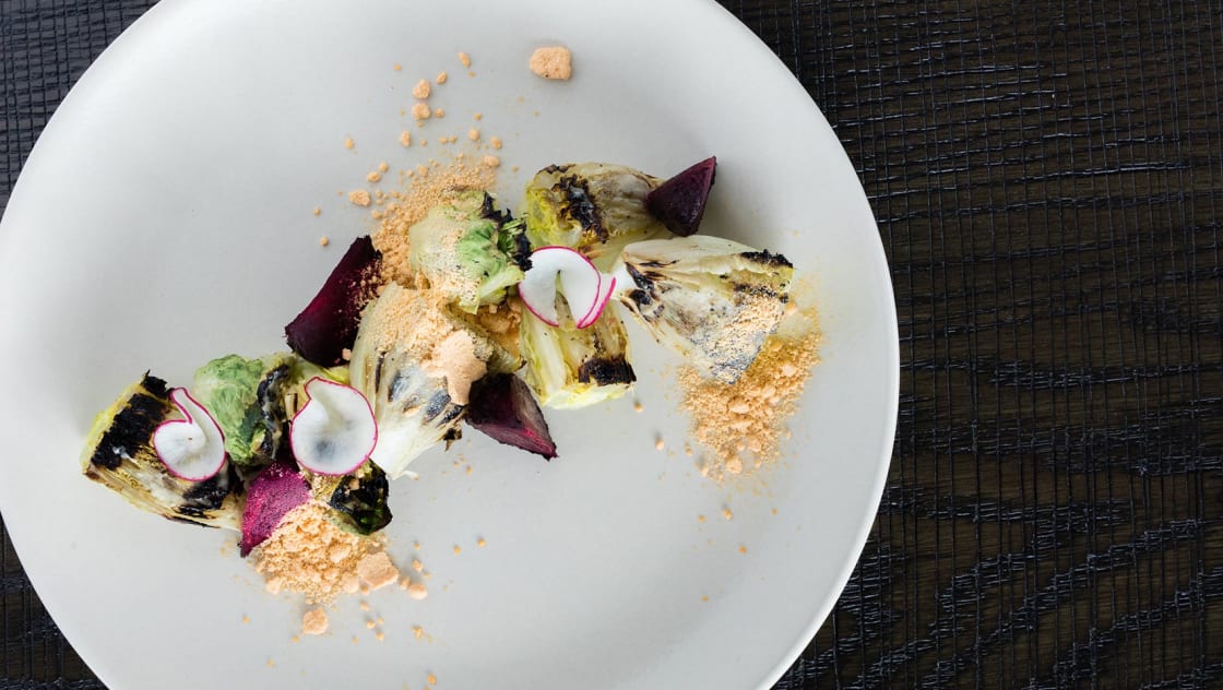 gem salad with roasted beets