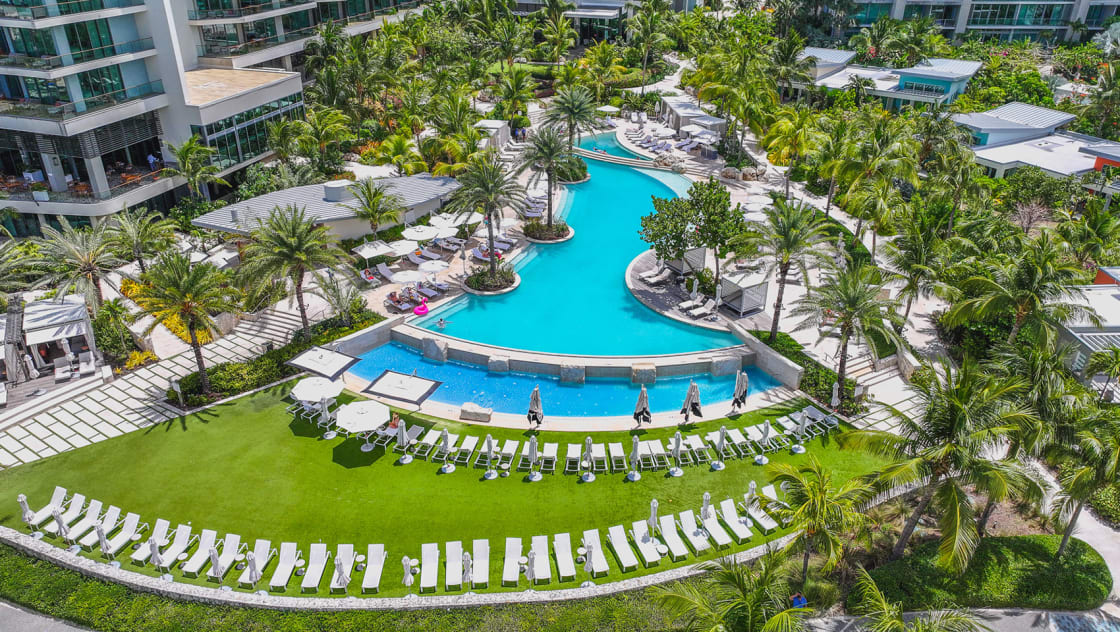 Aerial view of Seafire pool and surrounding area