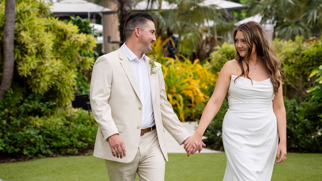 Kathryn and Matt at their wedding ceremony