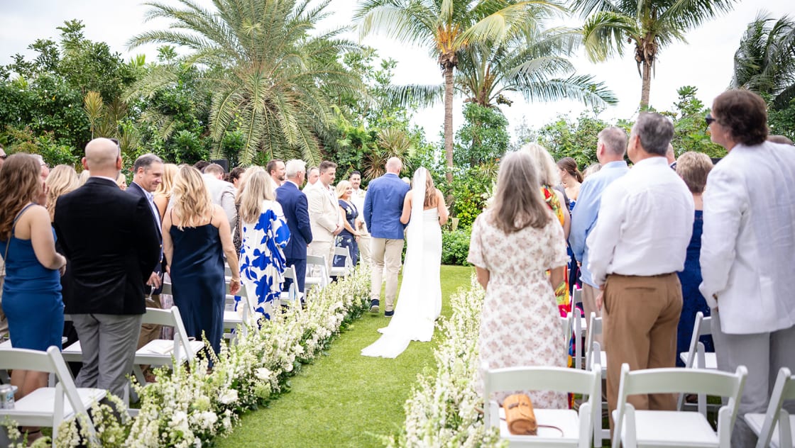Kathryn and Matt at their wedding ceremony