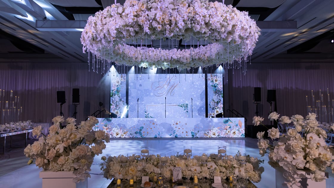 Kathryn and Matt at their wedding ceremony