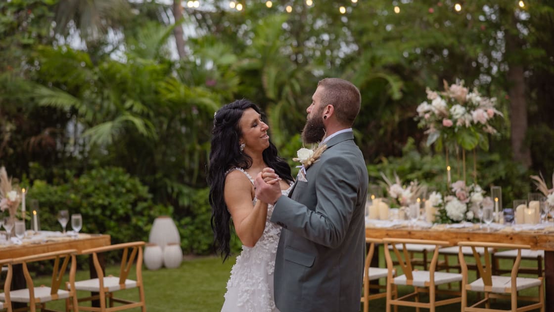 Michelle and Joseph at their wedding ceremony