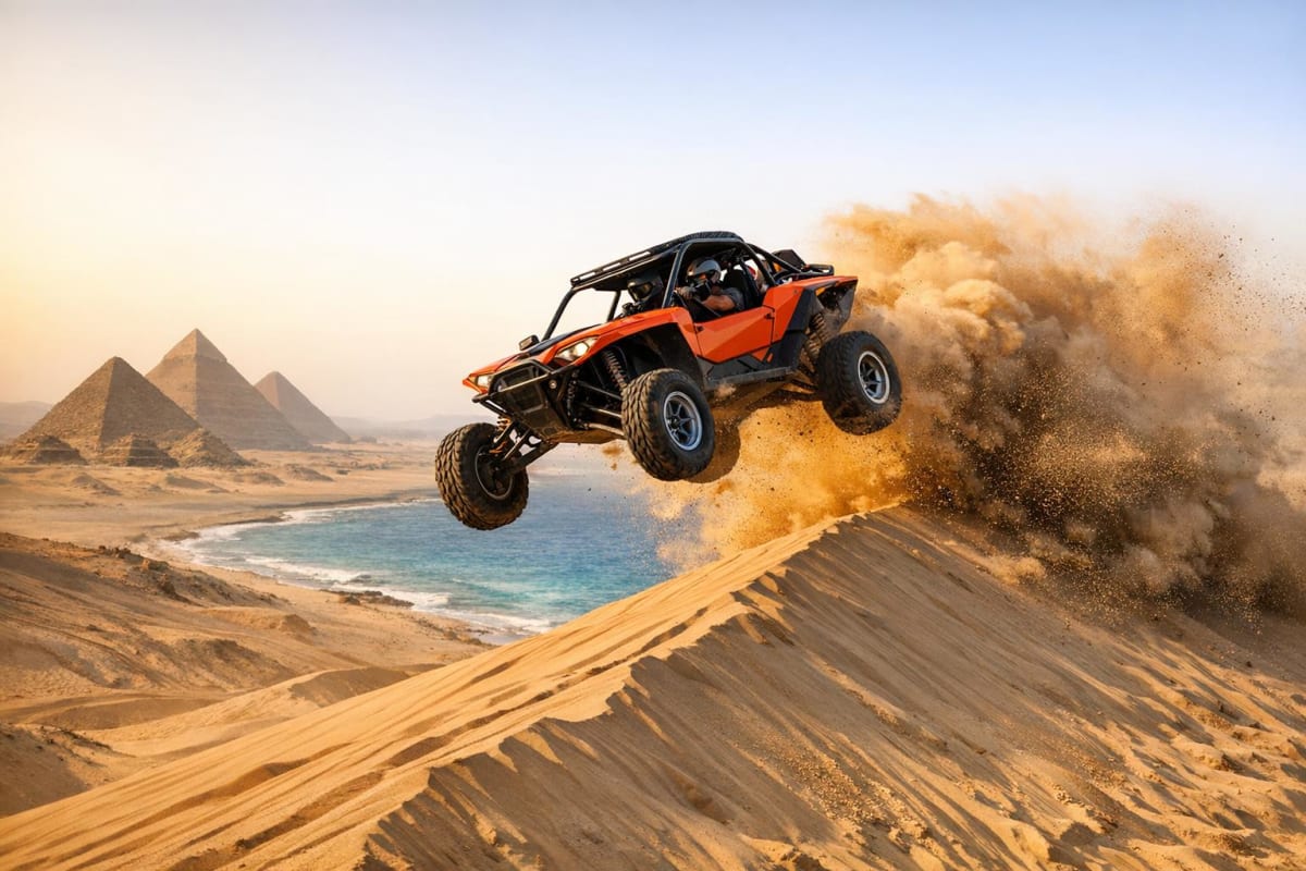 Dune buggy in the Hurghada desert