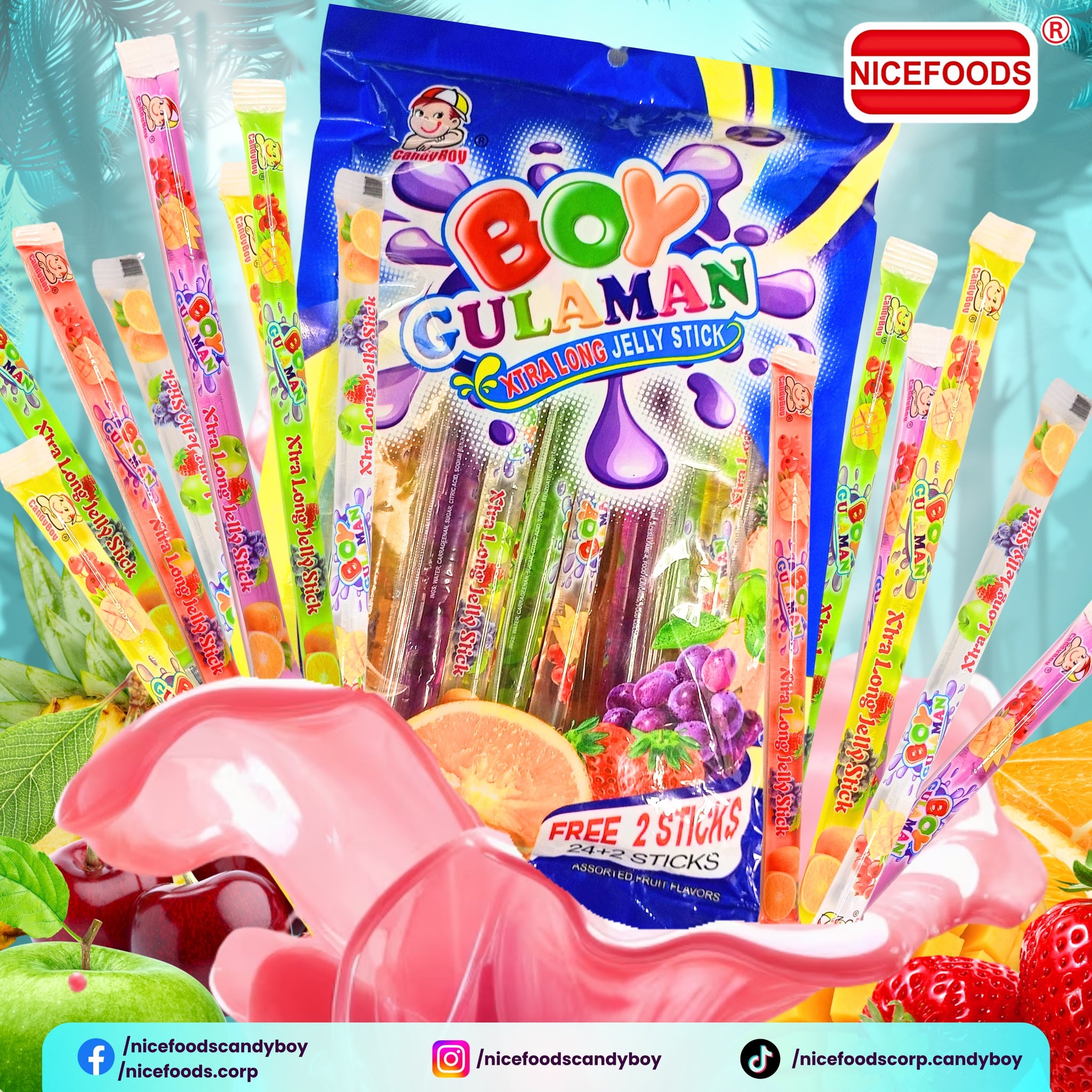 BOY GULAMAN EXTRA LONG JELLY STICK 24'S