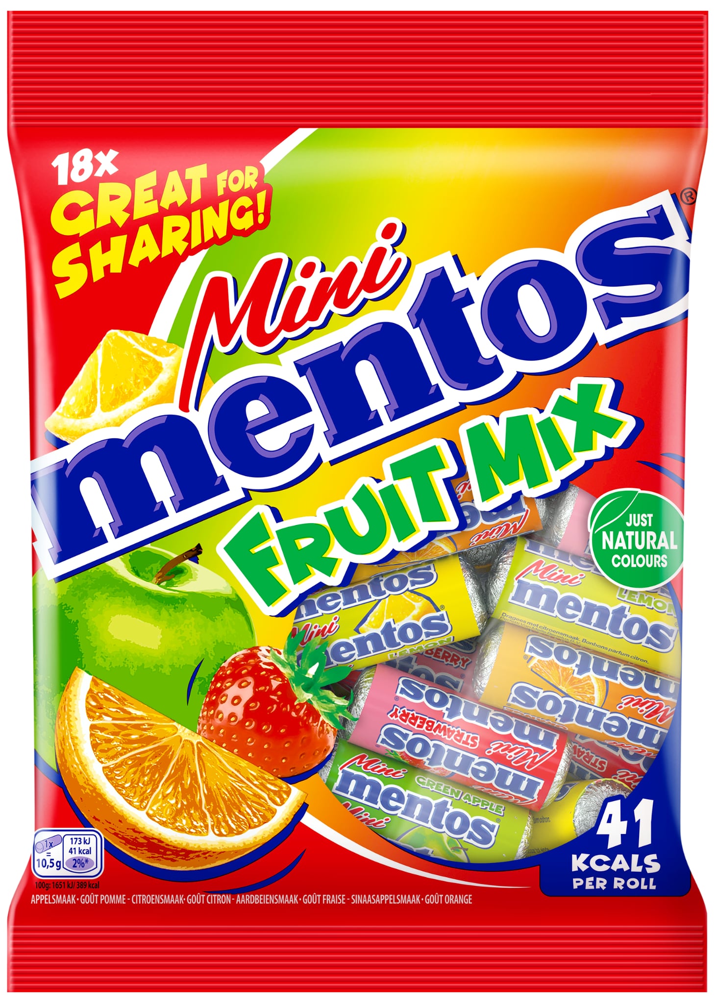 MENTOS MINI FRUITS 20'S ROLLS