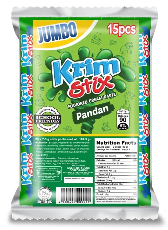 KRIMSTIX JUMBO PANDAN 15's