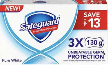 SAFEGUARD SOAP WHITE 115G 3'S