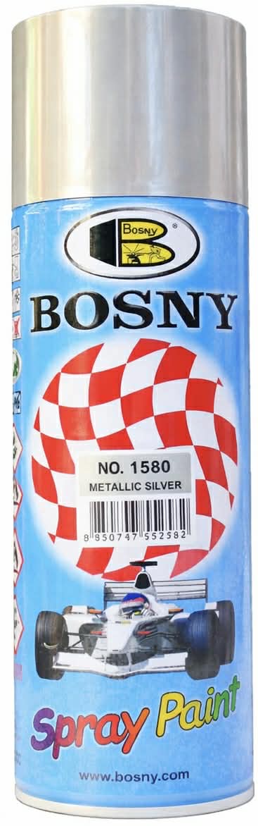 BOSNY SPRAY PAINT SILVER No.1580