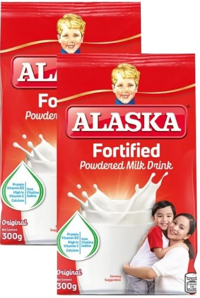 ALASKA FORTIFIED POWDER MILK 300G 2'S