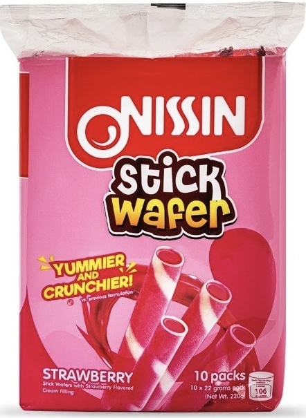 NISSIN STICK WAFER STRAWBERRY