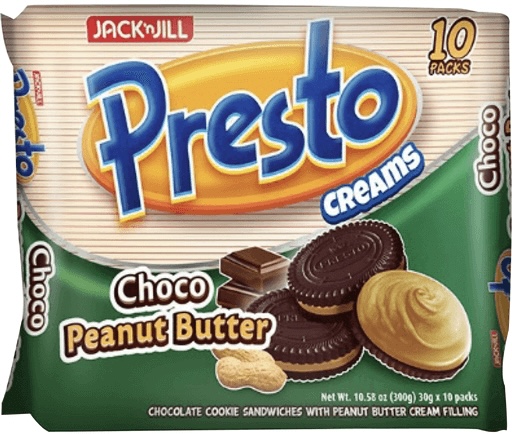 PRESTO CREAMS CHOCO PANUT-BUTTER 10'S