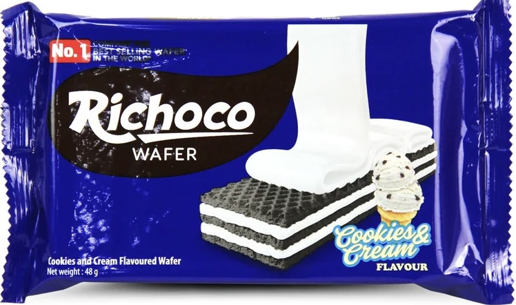 RICHOCO WAFER COOKIES&CREAM 48G