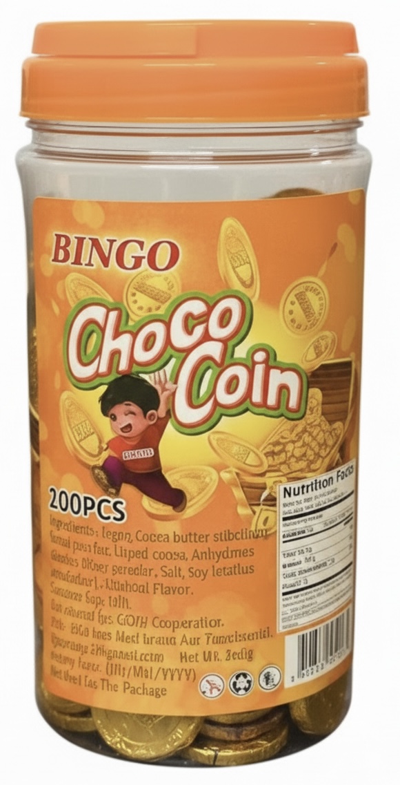 BINGO CHOCO COIN JAR 100'S