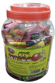 CANDYBOY BIG TATTOO FRUITY BUBBLE GUM 100'S