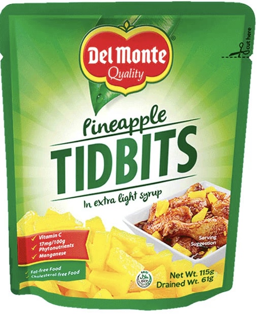 DM PINEAPPLE TIDBITS 115G