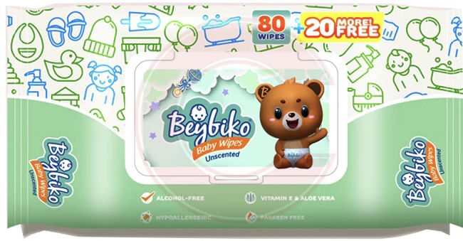 BEYBIKO BB WIPES UNSCENTED 80'S