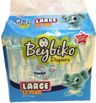 BEYBIKO DIAPER LARGE 12'S