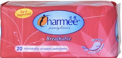 CHARMEE PANTYLINERS BREATHABLE PINK 20'S