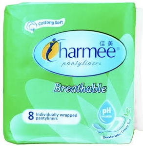 CHARMEE PANTYLINERS GREEEN 8'S