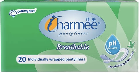 CHARMEE PANTYLINERS GREEN 20'S