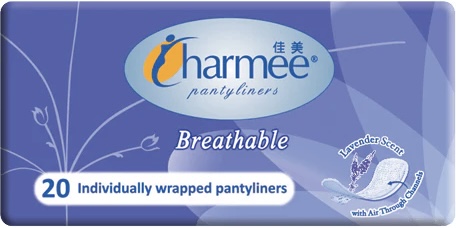 CHARMEE PANTYLINERS LAVENDER 20'S