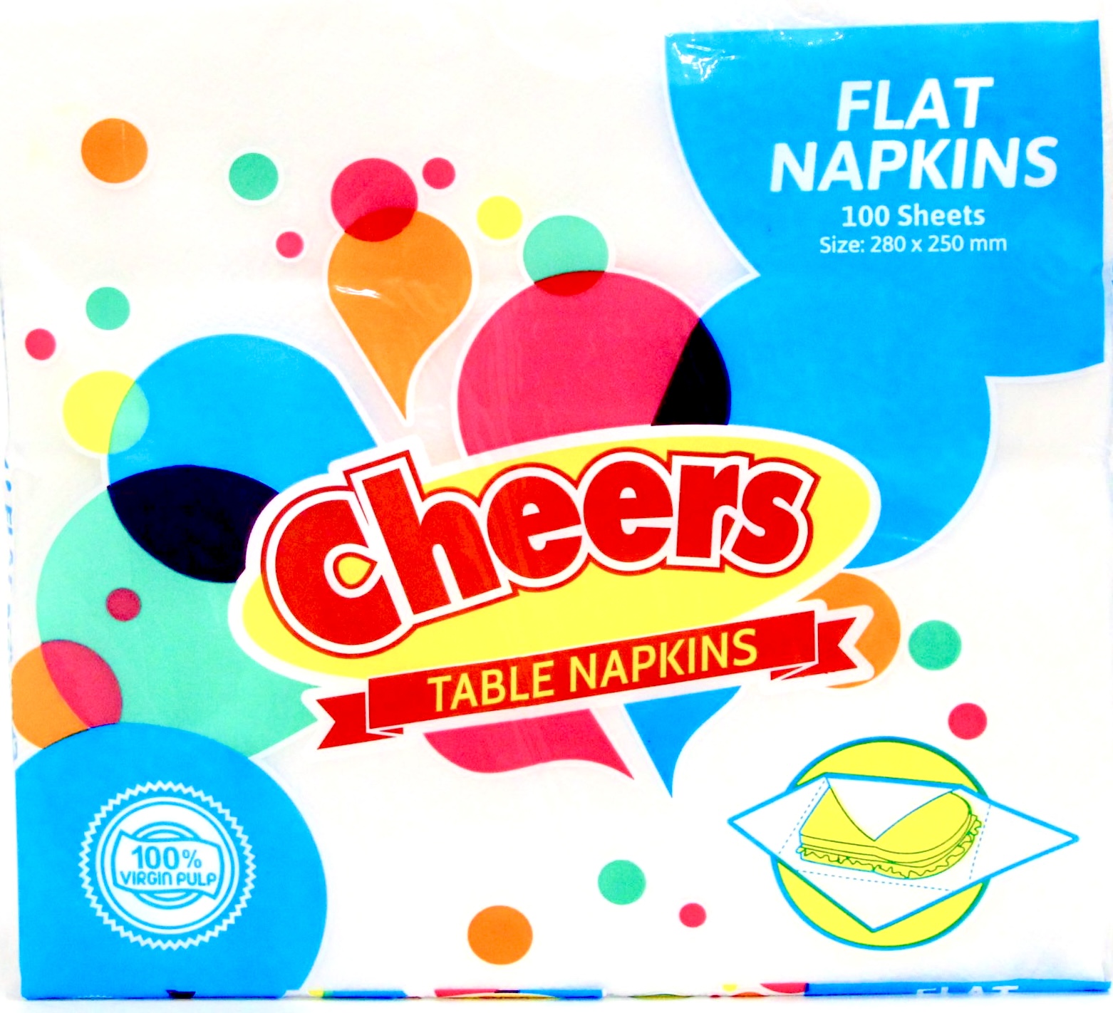 CHEERS TABLE NAPKIN 100 SHEETS
