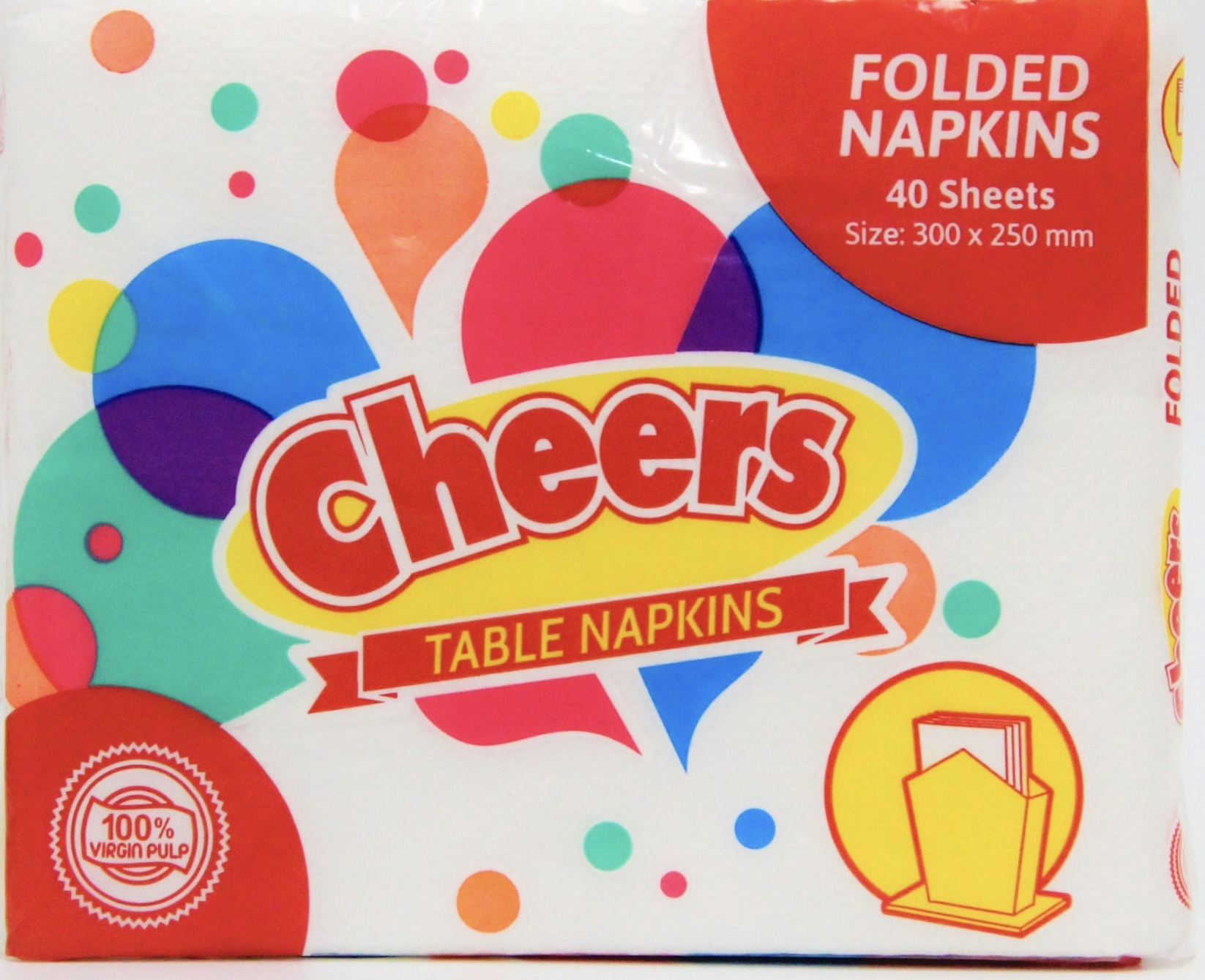 CHEERS TABLE NAPKIN FOLDED 40 SHEETS