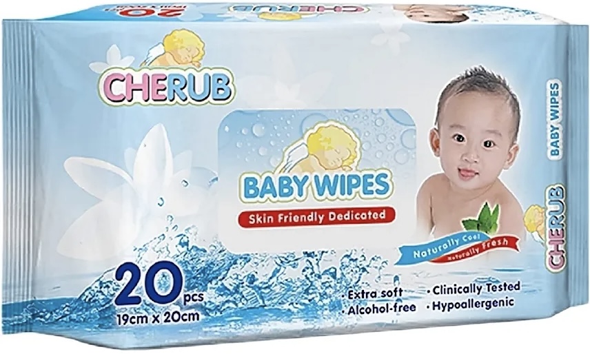 CHERUB BABY WIPES 20'S