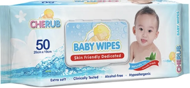 CHERUB BABY WIPES 50'S
