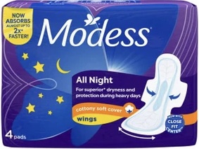 MODESS ALL NIGHT 4'S