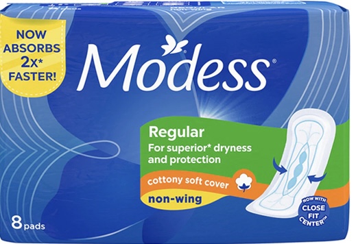 MODESS COTTONY NON WING 8'S