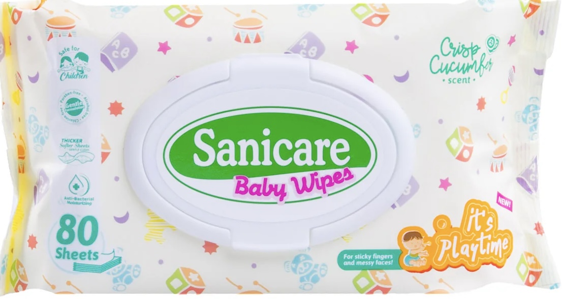 SANICARE BABY WIPES PLAYTIME 80's