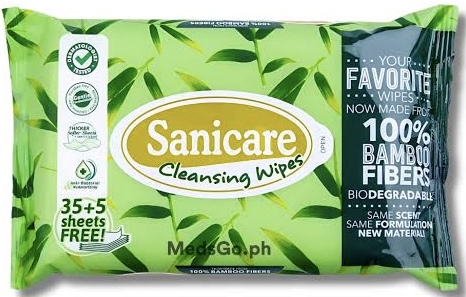 SANICARE CLEANSING WIPES 35'S