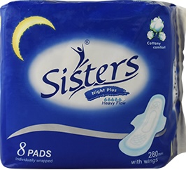 SISTERS SILK FLOSS NIGHT USE BLUE 8'S
