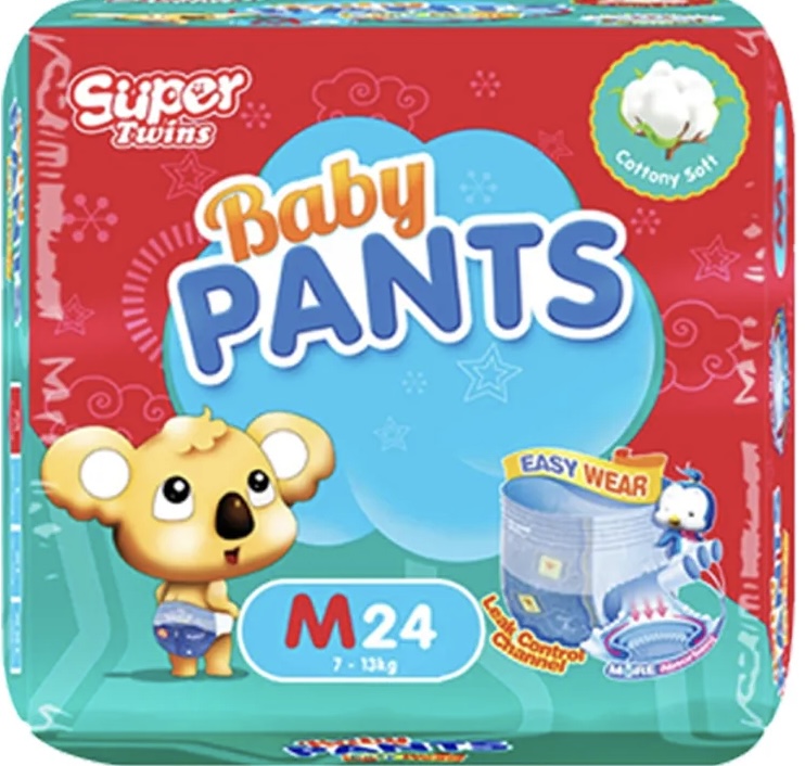 SUPER TWINS EASY WEAR M 24'S
