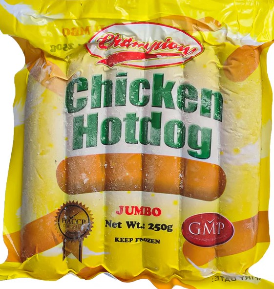 FROZEN CHAMPION CHICKEN HOTDOG JUMBO 250G