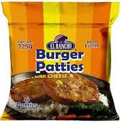 FROZEN EL RANCHO BURGER PATTIES W/ CHEESE 225G