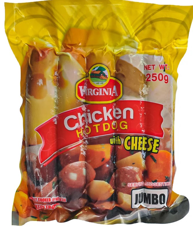 FROZEN VIRGINIA CHICKEN HOTDOG JUMBO 250G