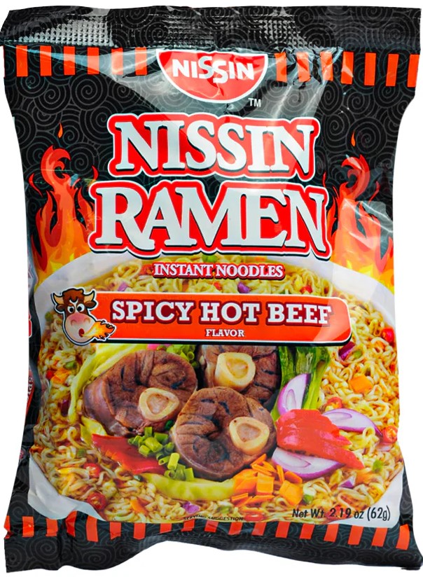 NISSIN RAMEN SPICY HOT BEEF 62G