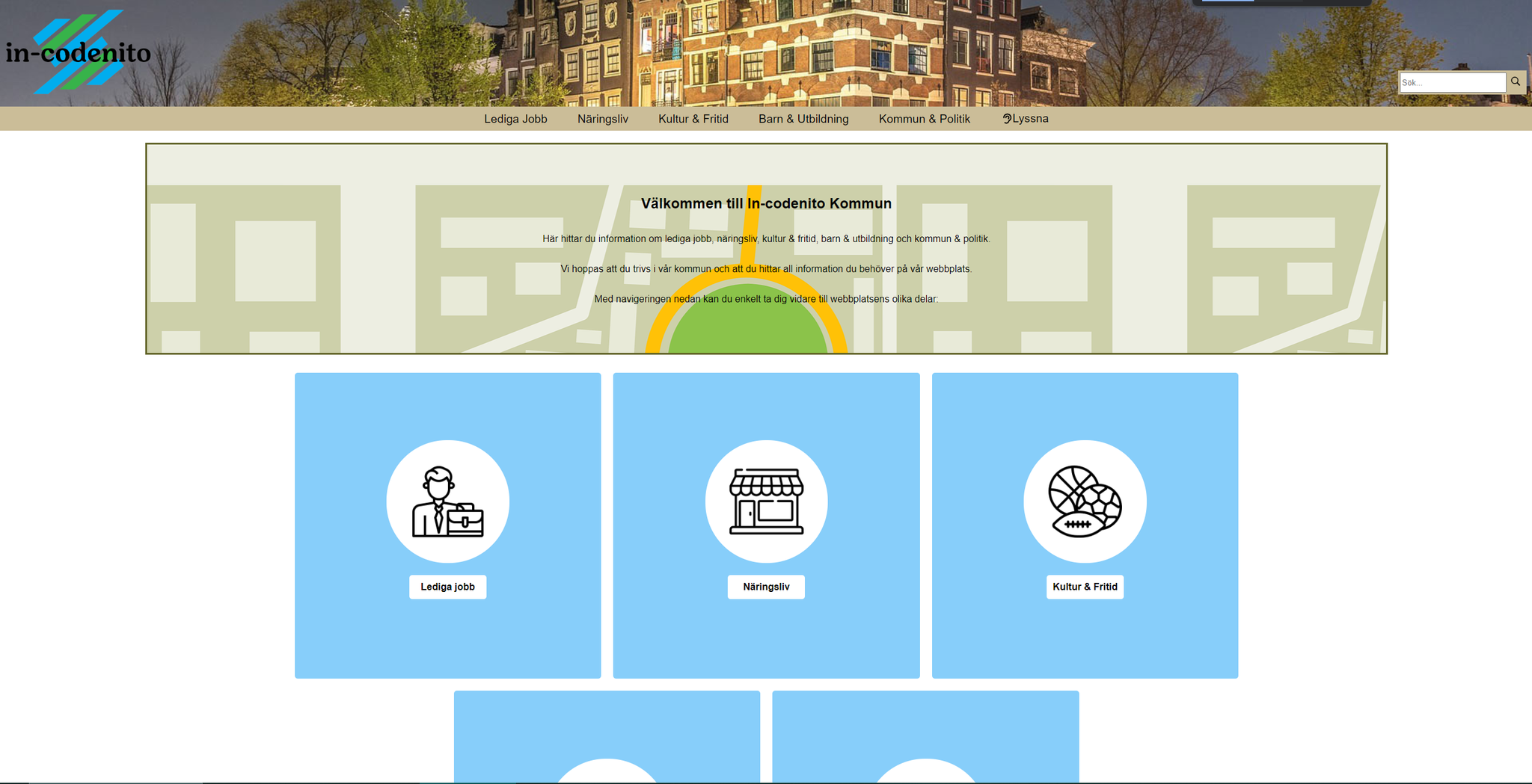 start sida på kommun sidan