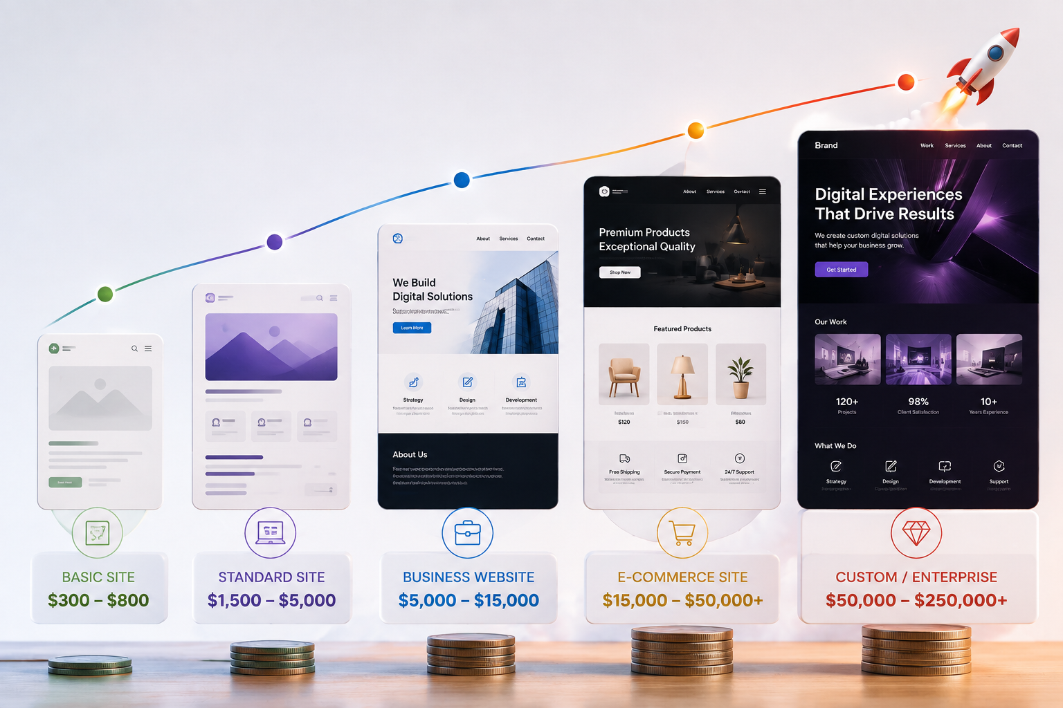 Website Development Cost Breakdown 2026 Website development cost ranges from basic websites to custom enterprise websites in 2026