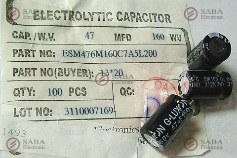Capacitor Aluminium Electrolytic Radial Capacitors 47UF160V SM-Electrolytic