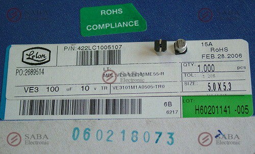 Capacitor Aluminium Electrolytic SMD Capacitors-SMD 100UF10V SMD-TEAPO