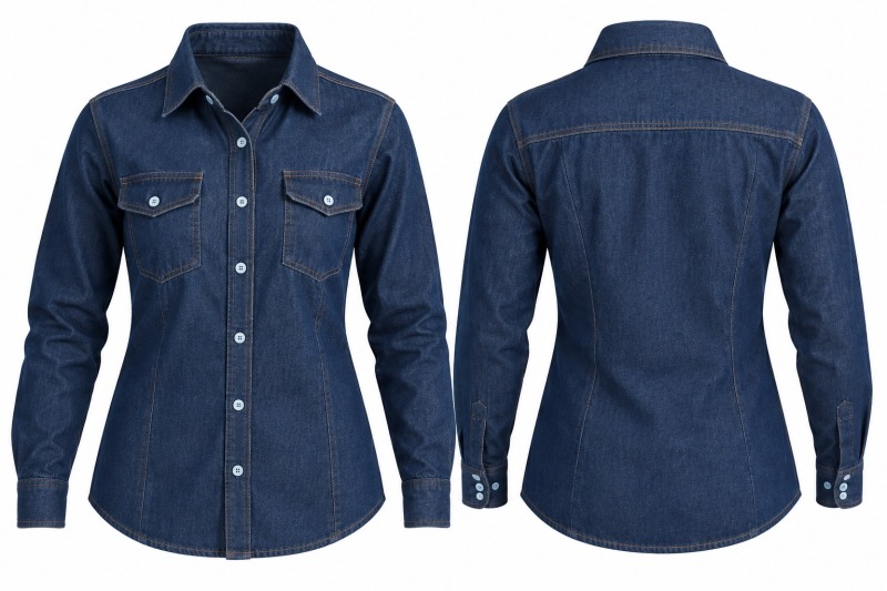 Camisa Industrial de Jean para Mujer 2