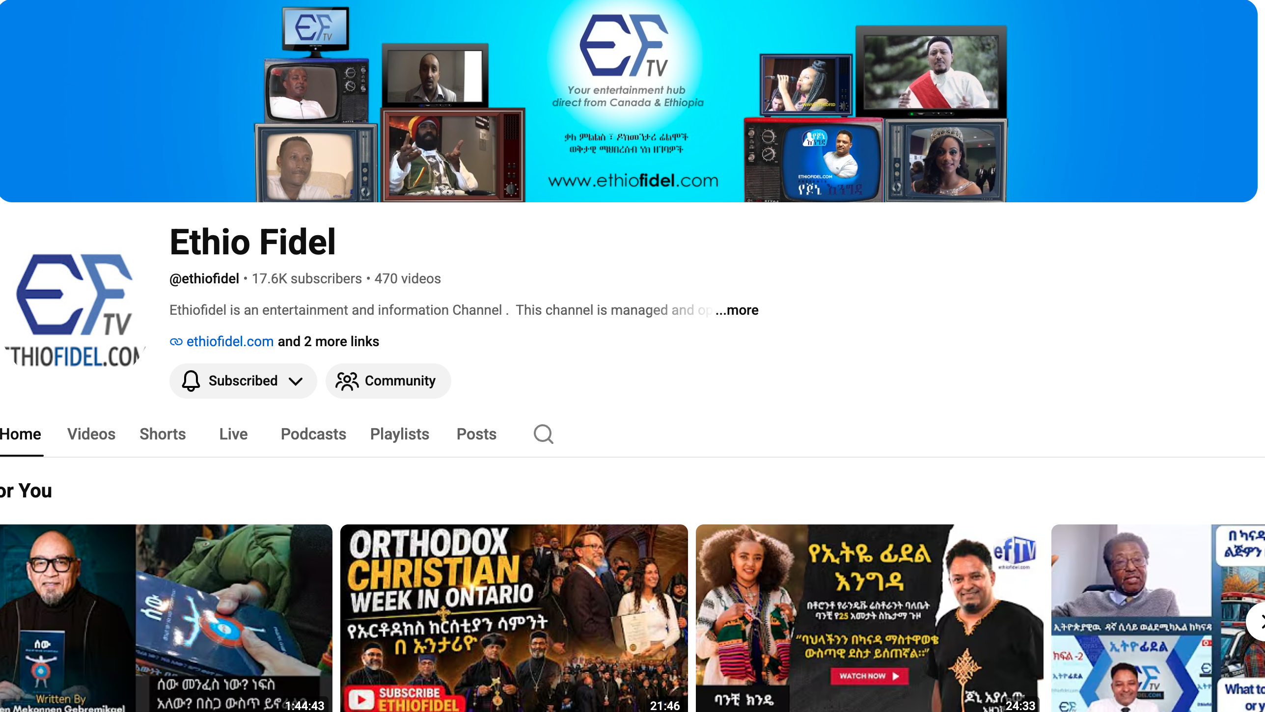 Ethio Fidel - YouTube Channel - Image 2