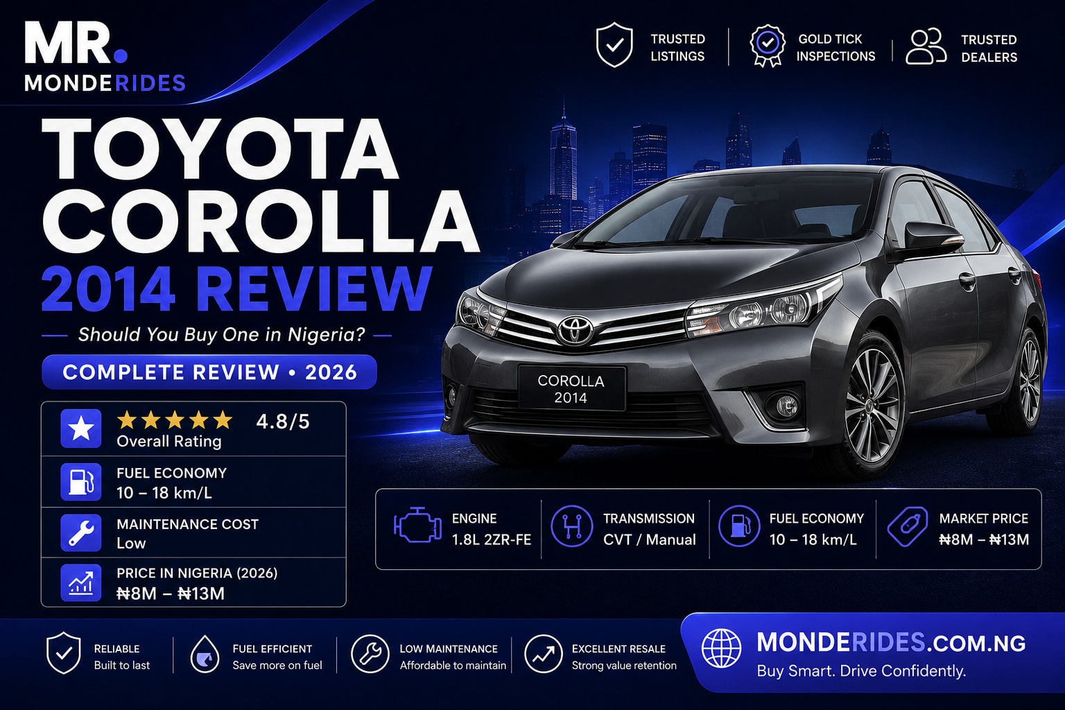 Toyota Corolla 2014 Review: Should You Buy One in Nigeria? (2026 Guide)