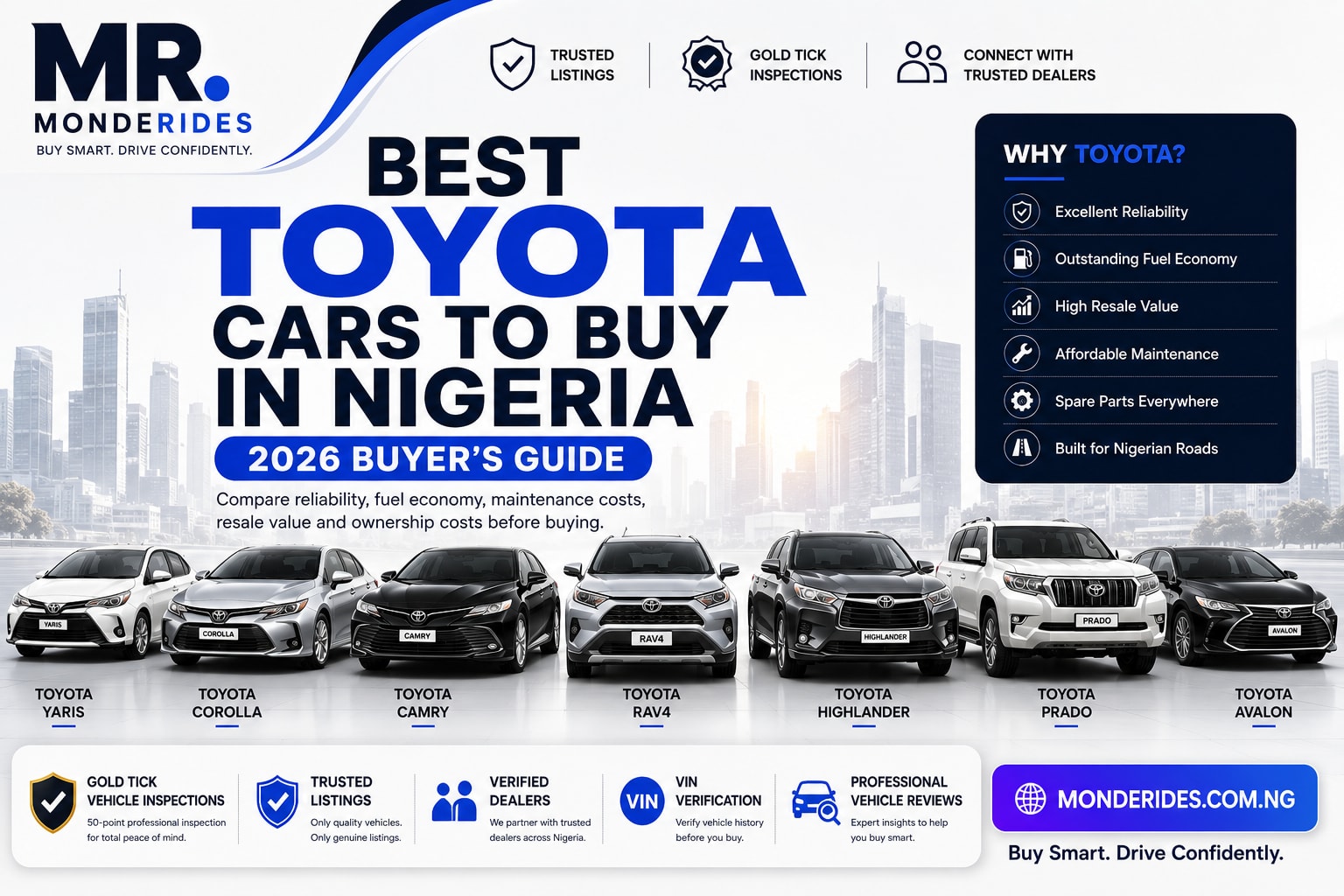 Best Toyota Cars to Buy in Nigeria (2026 Buyer's Guide)