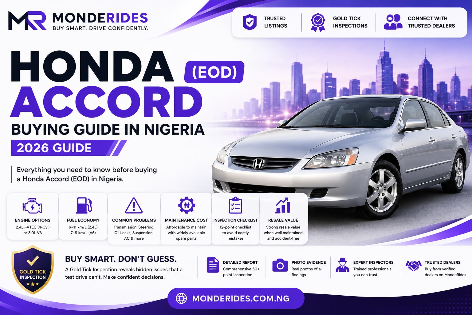 Honda Accord (EOD) Buying Guide: Everything You Need to Know Before Buying in Nigeria (2026)