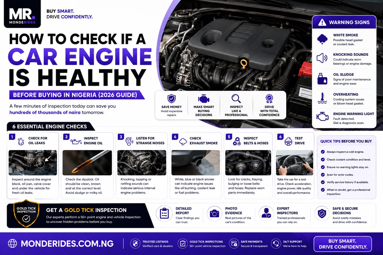 How to Check if a Car Engine Is Healthy Before Buying in Nigeria (2026 Guide)
